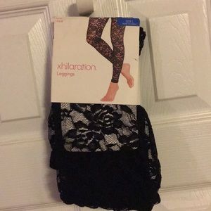 Women’s black lace leggings